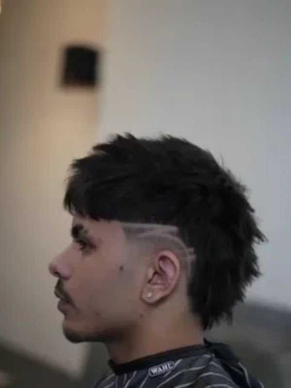 _Fluffy Burst Fade Mullet