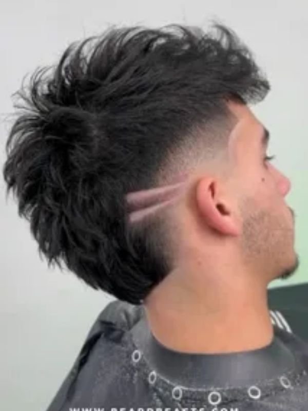 High Burst Fade Mullet