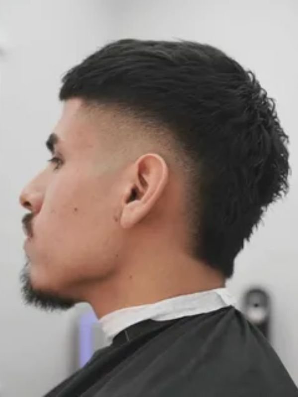  Mid Burst Fade Mullet