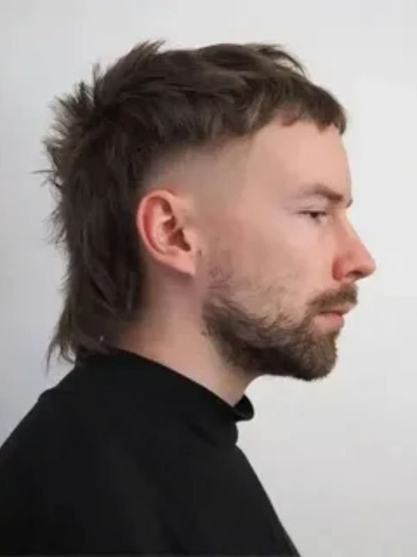 Modern Burst Fade Mullet
