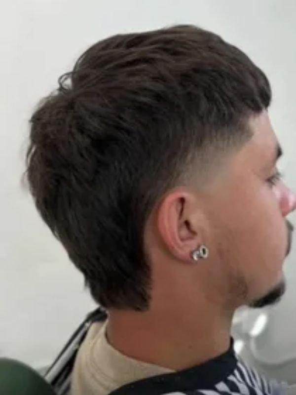 Short Burst Fade Mullet